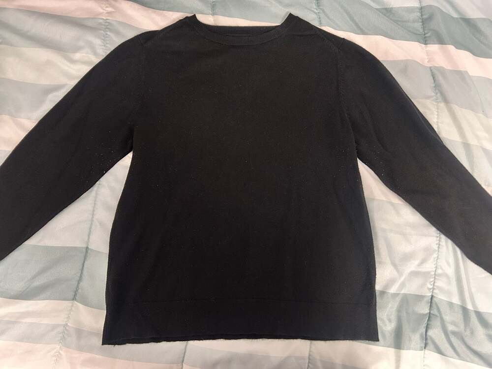 Twik Exclusivite Simons Black Crew Neck Knit Sweater Size Large